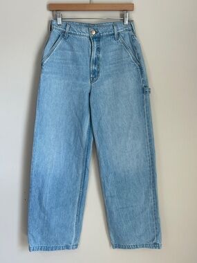 MOTHER Snacks Wide Leg Utility Jeans Baggy Size 26 Carpenter Utility